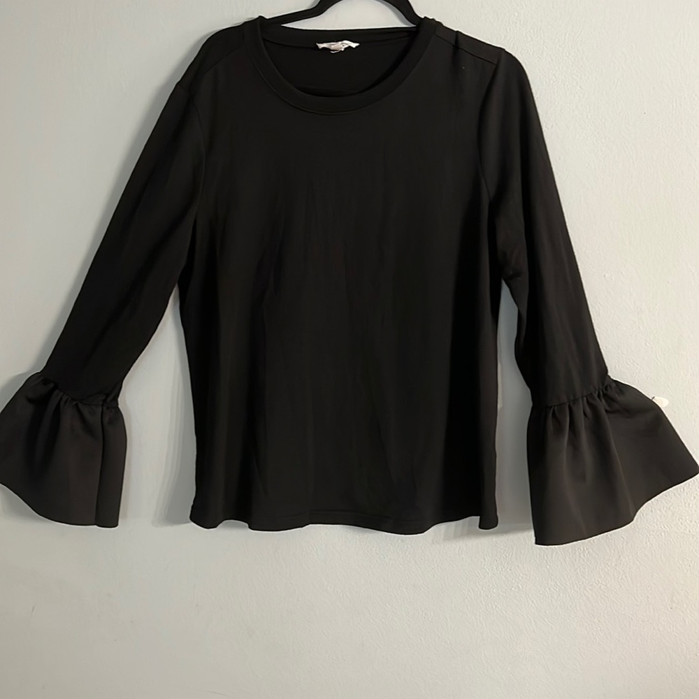 Black Blouse with large bell sleeves